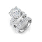 9ct White Gold Round Lab Grown Diamond Ring 1