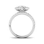 Platinum Pear Lab Grown Diamond Ring 2