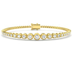 9ct Yellow Gold Round Lab Grown Diamond Bracelet 1