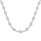 9ct White Gold Round Lab Grown Diamond Necklace 1