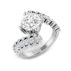 18ct White Gold Round Lab Grown Diamond Ring 1