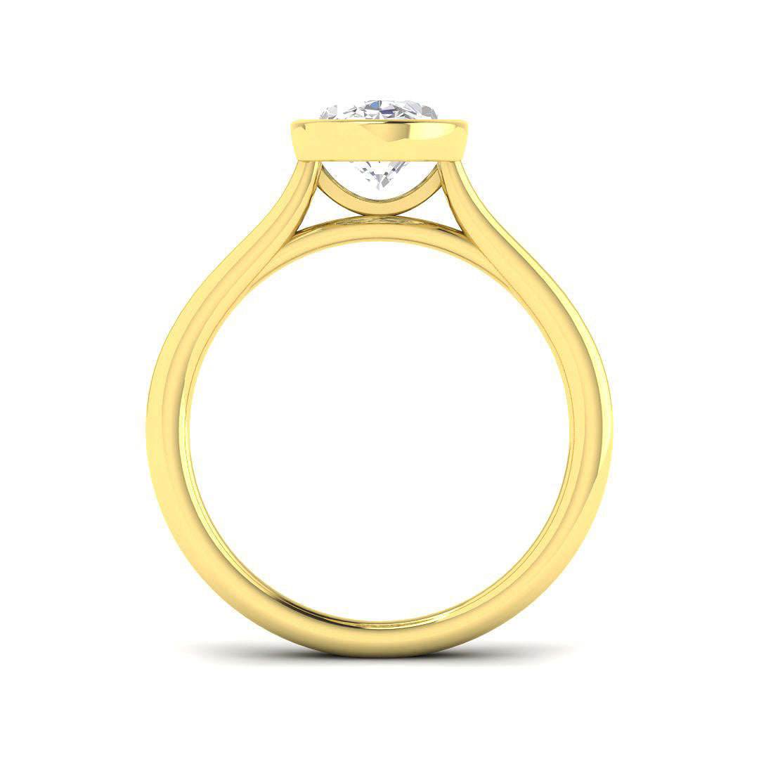 9ct Yellow Gold Oval Lab Grown Diamond Ring 2