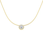 9ct Yellow Gold Round Lab Grown Diamond Necklace 1