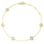 9ct Yellow Gold Round Lab Grown Diamond Bracelet 1
