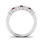 Platinum Round Ruby and Diamond Ring 2