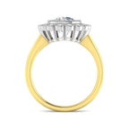 9ct Two Tone Round Cvd Old Cut Ring 2