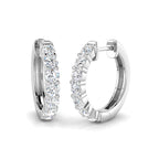 9ct White Gold Round Lab Grown Diamond Earrings 1