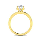 9ct Yellow Gold Round Lab Grown Diamond Ring 2