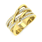 9ct Yellow Gold Round Diamond Ring 1