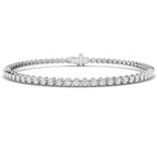 9ct White Gold Round Lab Grown Diamond Bracelet 1