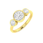 9ct Yellow Gold Round Cvd Old Cut Ring 1