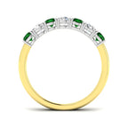 18ct Two Tone Round Emerald and Diamond Ring 2