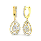9ct Yellow Gold Round Lab Grown Diamond Earrings 1
