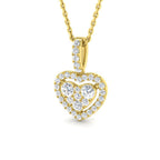 9ct Yellow Gold Round Lab Grown Diamond Pendant 1