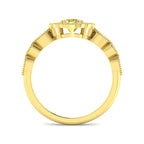 9ct Yellow Gold Cushion Diamond Ring 2