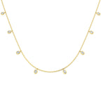 9ct Yellow Gold Oval Lab Grown Diamond Necklace 1
