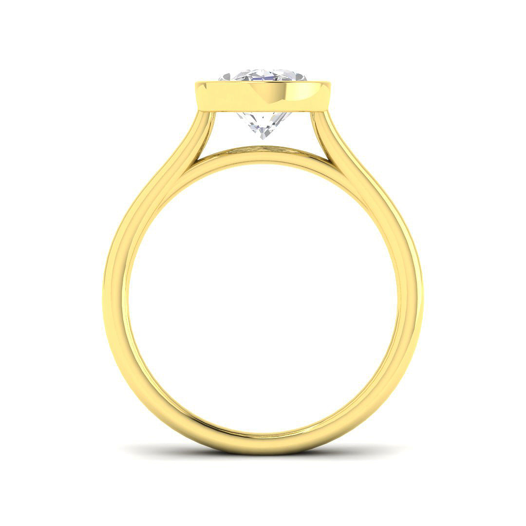 9ct Yellow Gold Oval Lab Grown Diamond Ring 2