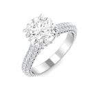 9ct White Gold Round Lab Grown Diamond Ring 1