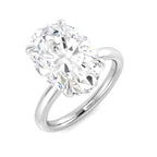 9ct White Gold Oval Lab Grown Diamond Ring 1