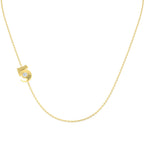 9ct Yellow Gold Round Lab Grown Diamond Necklace 1