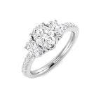 9ct White Gold Oval Lab Grown Diamond Ring 1