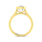 9ct Yellow Gold Cushion Lab Grown Diamond Ring 2