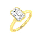 9ct Yellow Gold Radiant Lab Grown Diamond Ring 1