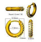 9ct Yellow Gold Round Lab Grown Diamond Earrings 2