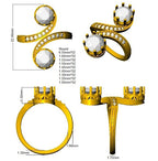 Platinum Round Lab Grown Diamond Ring 3
