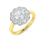 9ct Yellow Gold Round Lab Grown Diamond Ring 1