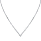 9ct White Gold Round Lab Grown Diamond Necklace 1