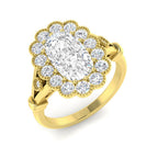 9ct Yellow Gold Cushion Cvd Old Cut Ring 1