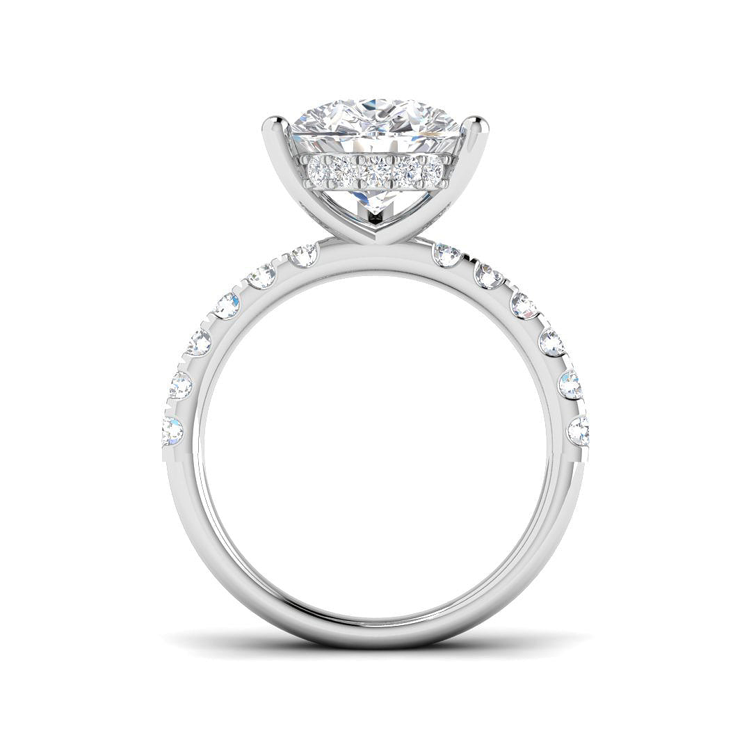 9ct White Gold Pear Lab Grown Diamond Ring 2