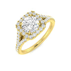 9ct Yellow Gold Round Lab Grown Diamond Ring 1