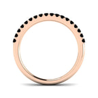 18ct Rose Gold Round Black Diamond Ring 2
