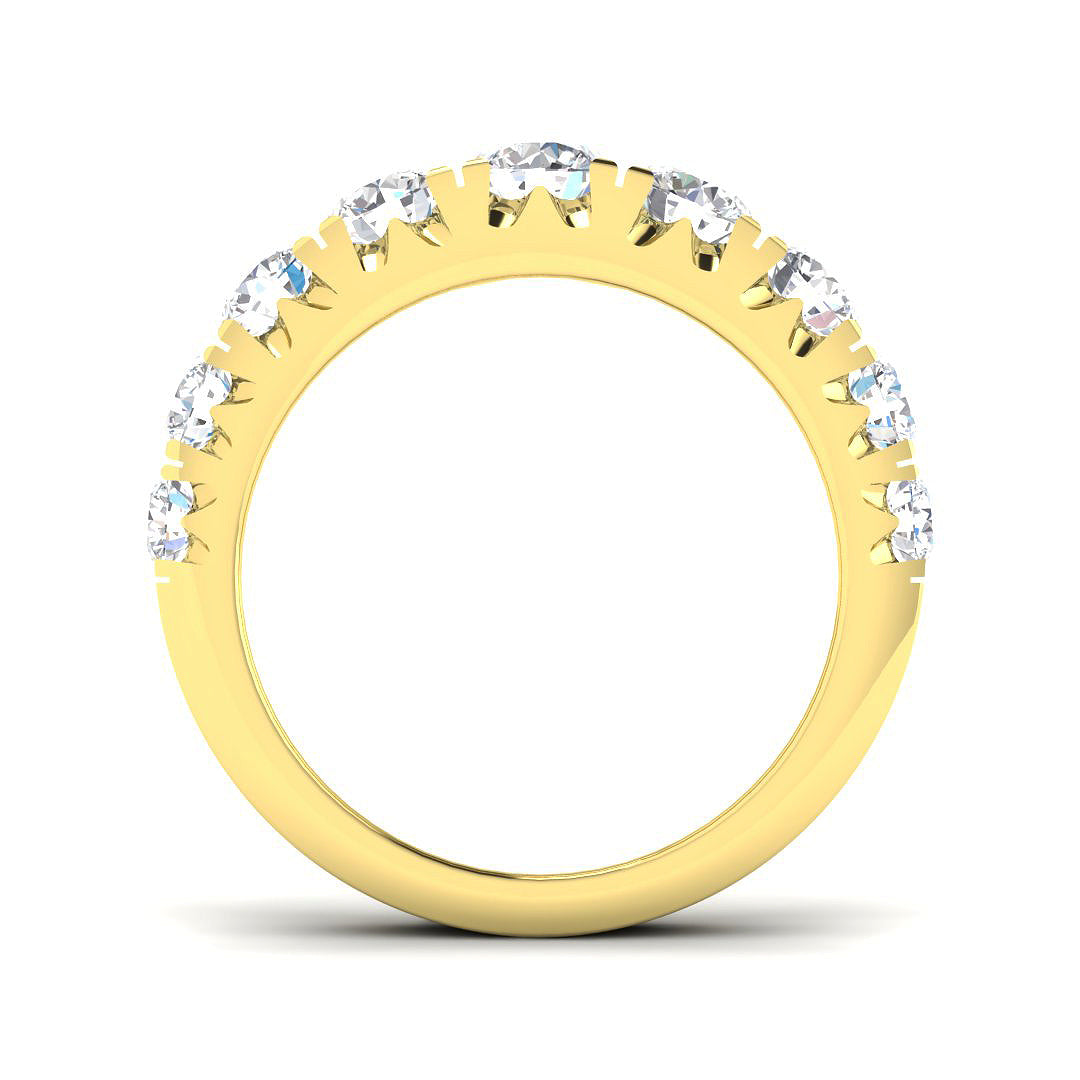9ct Yellow Gold Round Lab Grown Diamond Ring 2