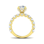 9ct Yellow Gold Round Lab Grown Diamond Ring 2