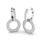9ct White Gold Round Lab Grown Diamond Earrings 1