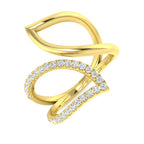 9ct Yellow Gold Round Lab Grown Diamond Ring 1