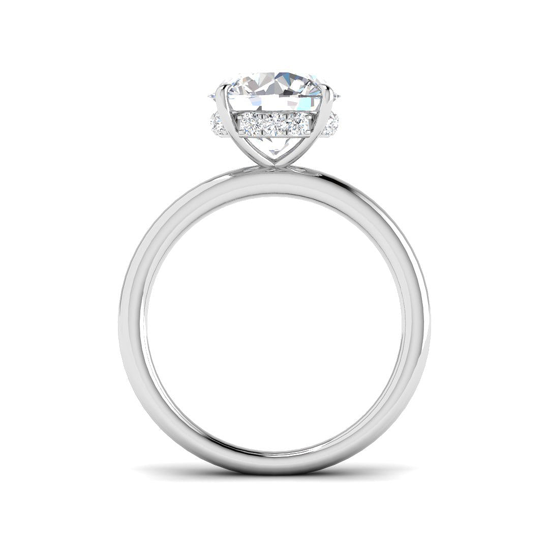 Platinum Round Lab Grown Diamond Ring 2