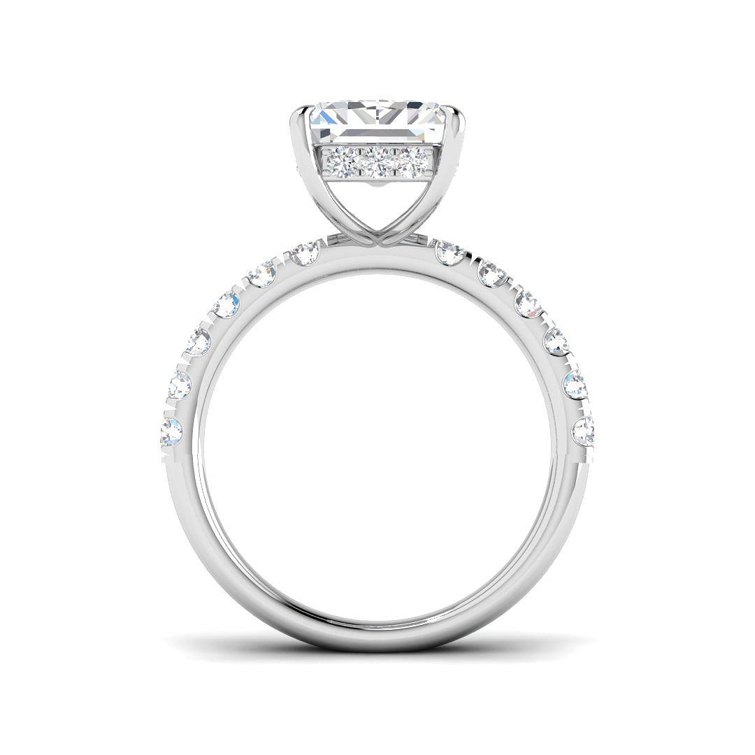9ct White Gold Radiant Lab Grown Diamond Ring 2
