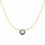 9ct Yellow Gold Round Lab Grown Diamond Necklace 1