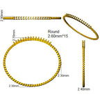 9ct White Gold Round Lab Grown Diamond Bangle 2