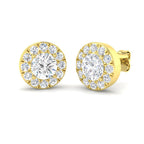 9ct Yellow Gold Round Lab Grown Diamond Earrings 1
