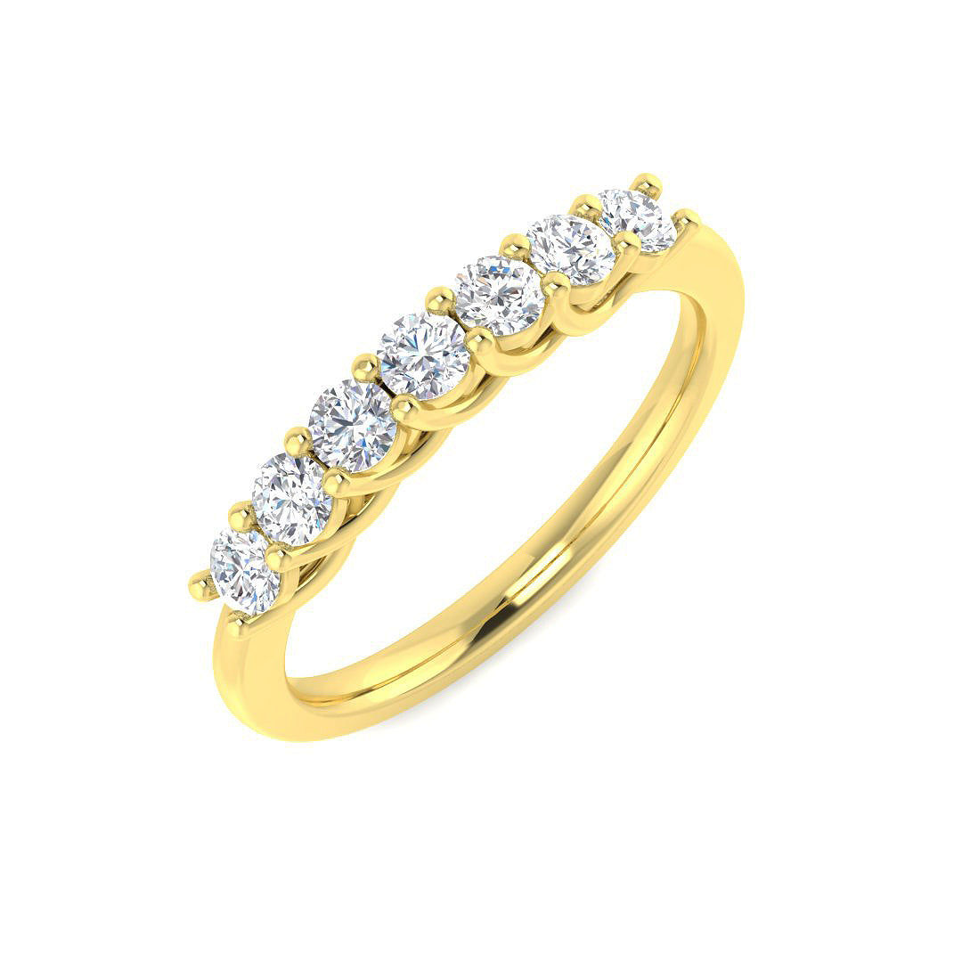 9ct Yellow Gold Round Lab Grown Diamond Ring 1