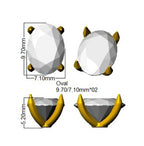 9ct White Gold Oval Lab Grown Diamond Earrings 2