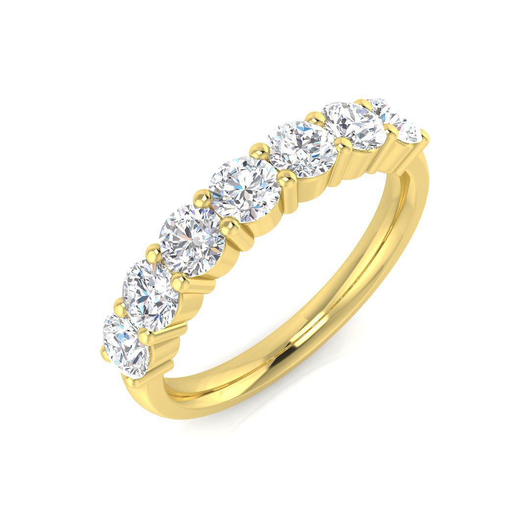 9ct Yellow Gold Round Lab Grown Diamond Ring 1