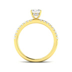 18ct Yellow Gold Emerald Cut Lab Grown Diamond Ring 2