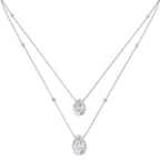 18ct White Gold Pear Lab Grown Diamond Necklace 1