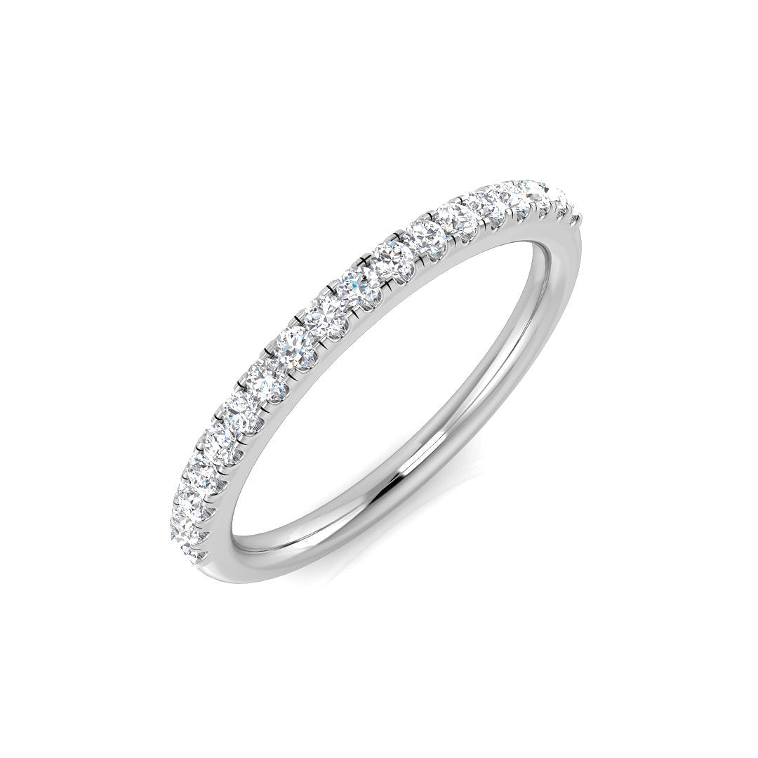 9ct White Gold Round Diamond Ring 1